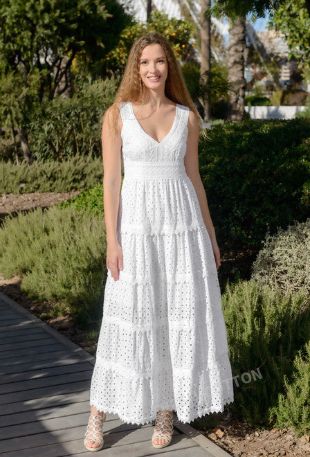 Kleid Weiß 4076 F FRESH COTTON